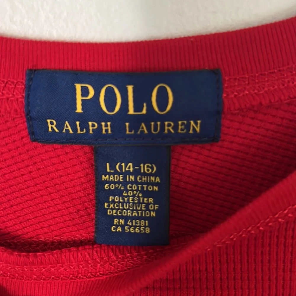 POLO RALPH LAUREN Ribbed Long Sleeve Tee ~ Size: L (14/16) (Boy) - Picture 3 of 5